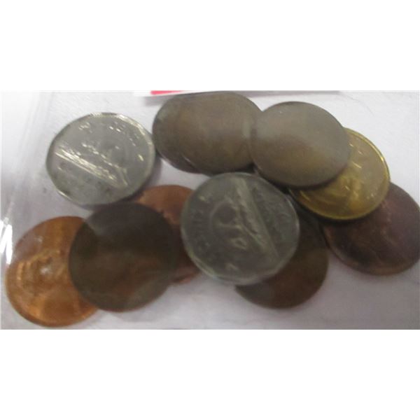 LOT OF 10 CANADA, US & WORLD COLLECTABLE COINS