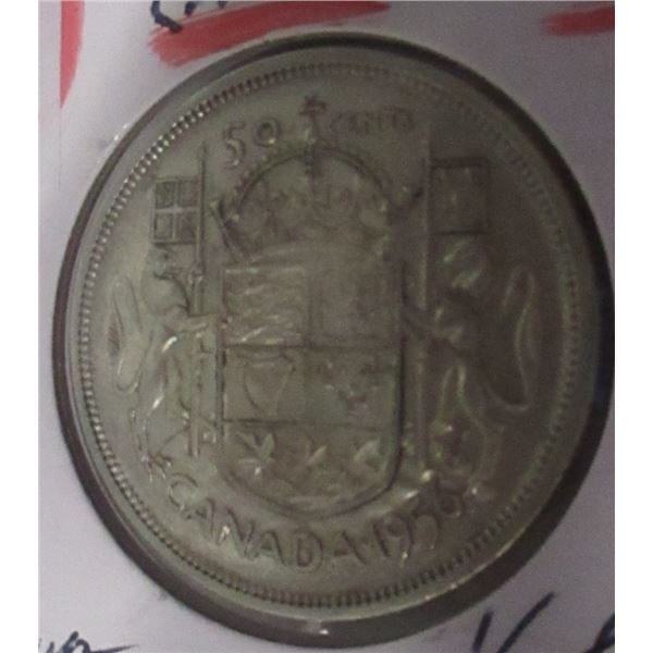 1956 CANADA SILVER HALF DOLLAR