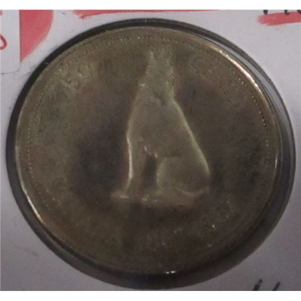 1967 PROOF CANADA WOLF SILVER HALF DOLLAR