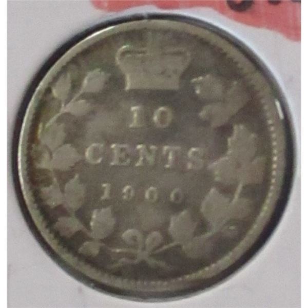 1900 CANADA VICTORIAN SILVER DIME