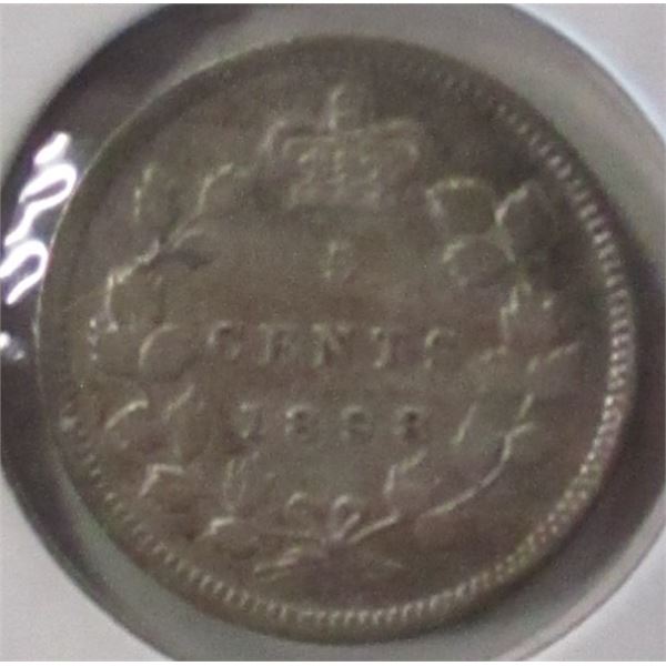 1898 CANADA VICTORIAN SILVER FIVE CENT