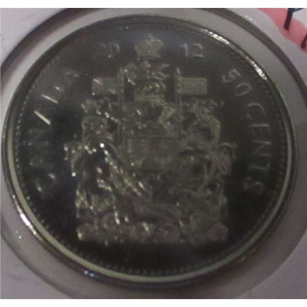 2012 PROOF CAMEO CANADA HALF DOLLAR