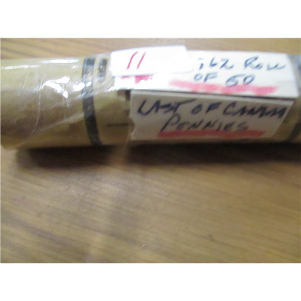1962 ROLL OF 50 LAST OF CANADA PENNIES