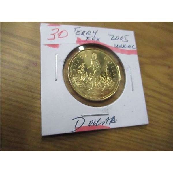 2005 UNCIRCULATED TERRY FOX LOONIE