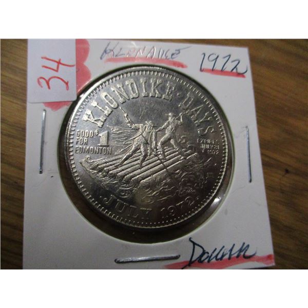 1972 KLONDIKE CANADA DOLLAR
