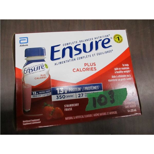 ENSURE CALORIE PLUS STRAWBERRY DRINK (6 X 235 ML)