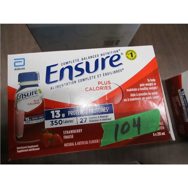 ENSURE CALORIE PLUS STRAWBERRY DRINK (6 X 235 ML)