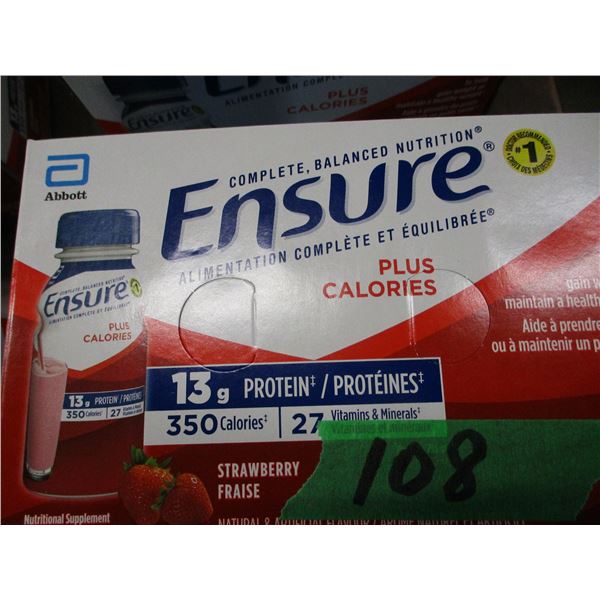 ENSURE CALORIE PLUS STRAWBERRY DRINK (6 X 235 ML)