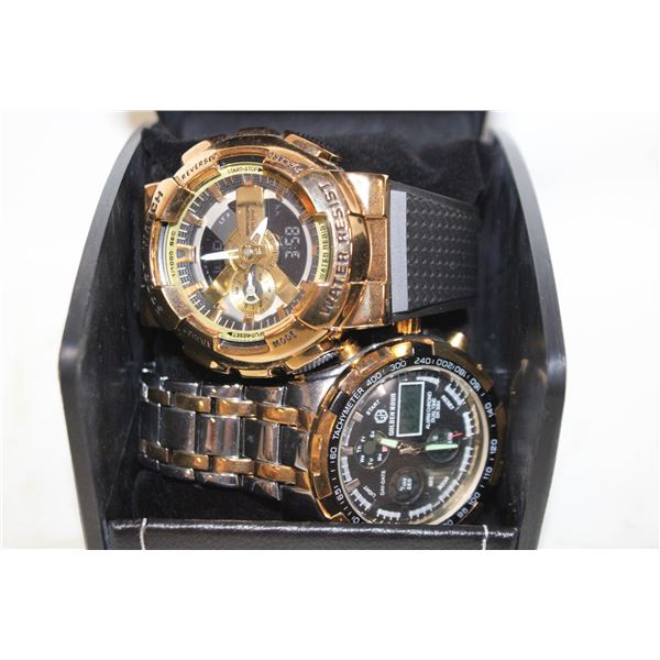 PAIR OF ESTATE WRIST WATCHES IN BOX