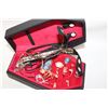 Image 1 : VAMPIRE COFFIN JEWELRY BOX FULL OF JEWELRY