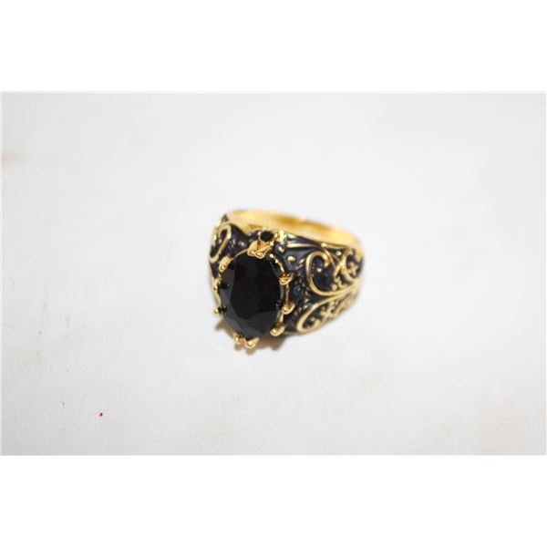 NEW TURKISH HANDMADE GOLD TONE MENS RING SZ10