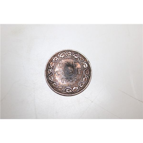 1907 LARGE ONE CENT CANADA PENNY