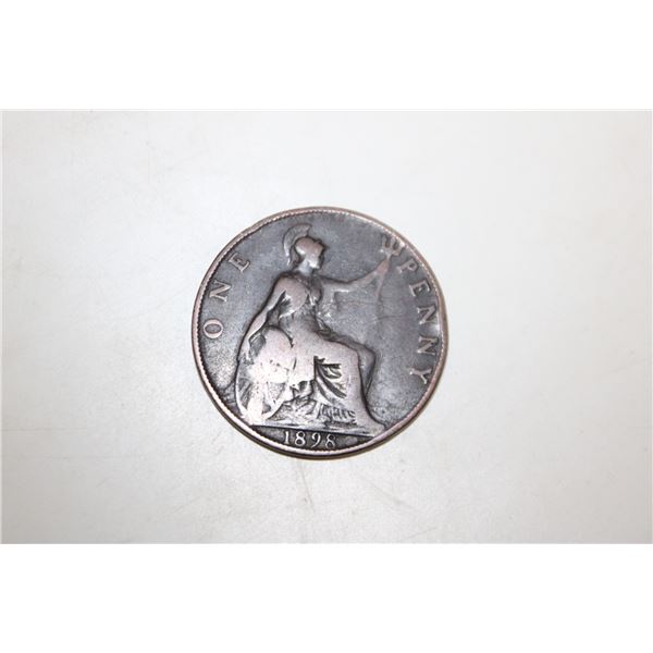 1898 BRONZE BRITAIN LARGE ONE PENNY