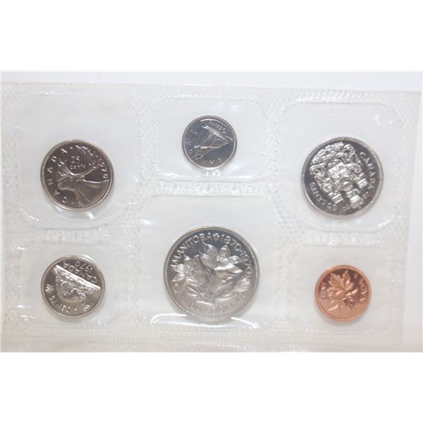 UNCIRCULATED 6 COIN SET SEALED CANADA 1970