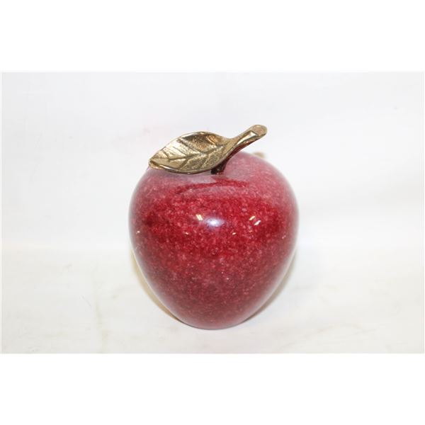 DECORATIVE STONE & BRASS APPLE