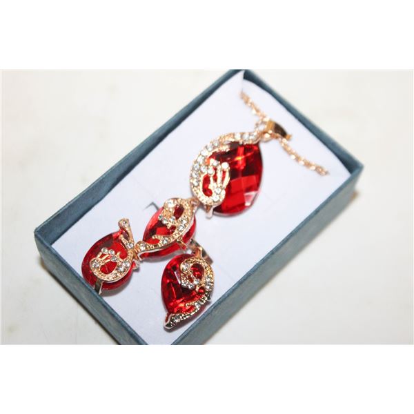 NEW NECKLACE AND RING WITH EARRINGS