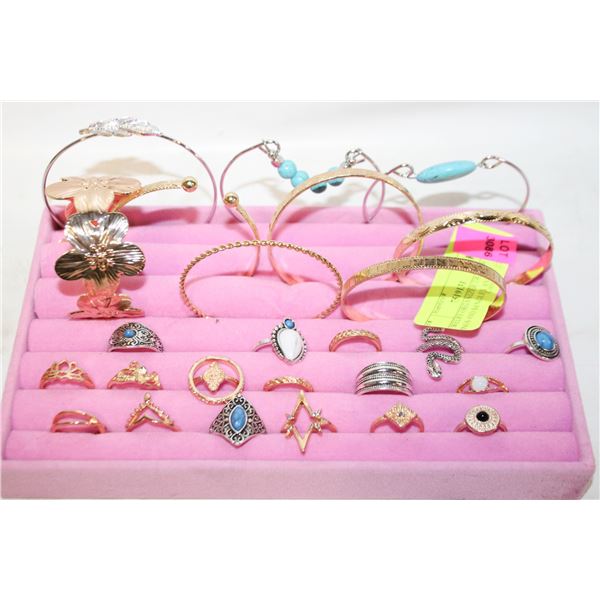 JEWELRY ORGANIZER TRAY WITH RINGS 