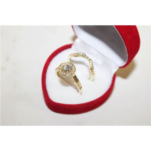 NEW 2PCS/SET RING SET SZ8