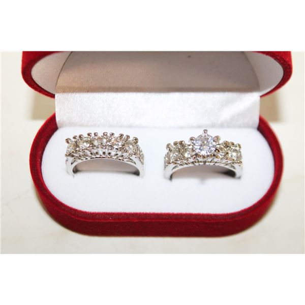NEW 2PCS/SET RING SET SZ9