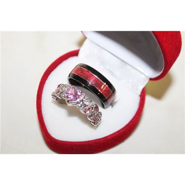 NEW 2PCS/SET RING SET SZ8