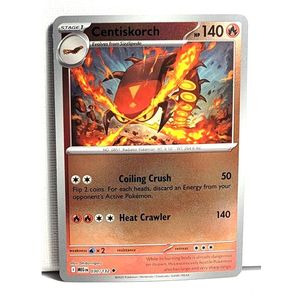 31)  CENTISKORCH POKEMON CARD,