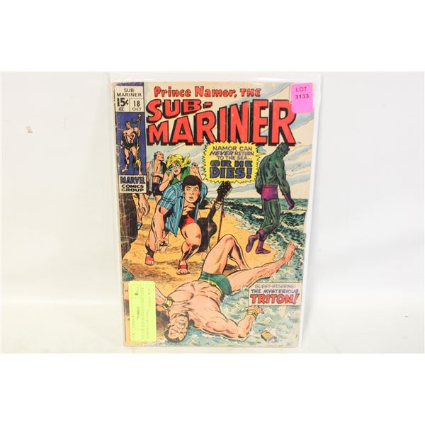SILVER AGE MARVEL COMICS SUB MARINER #18 (1969)