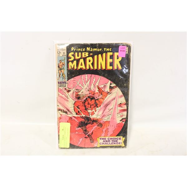 SILVER AGE MARVEL COMICS SUB MARINER #11 (1968)