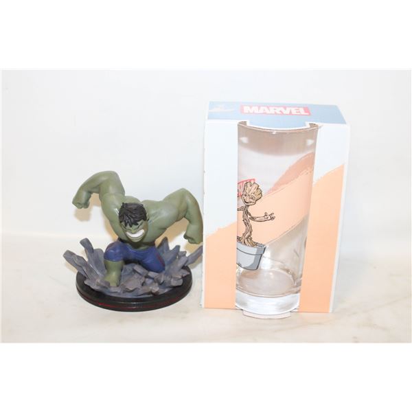 MARVEL AVENGERS GLASS CUP NEW + MARVEL