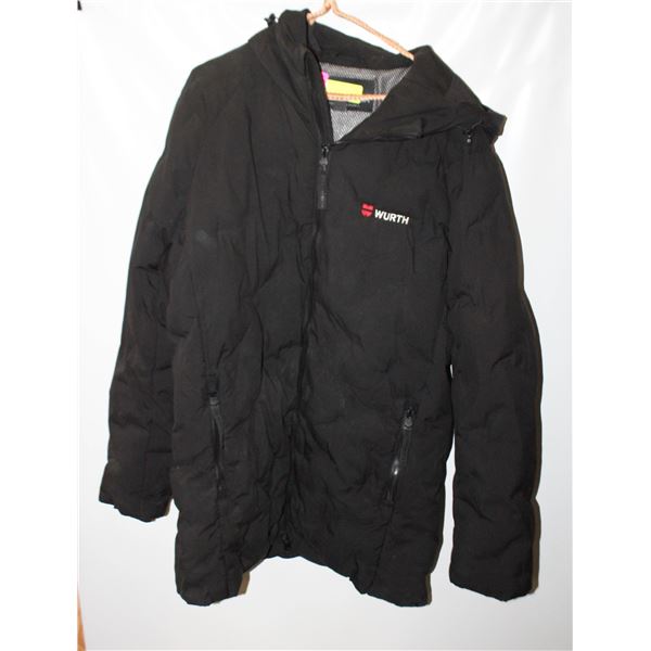 PUFFER JACKET ADULT SIZE LARGE BLACK IN COLOUR