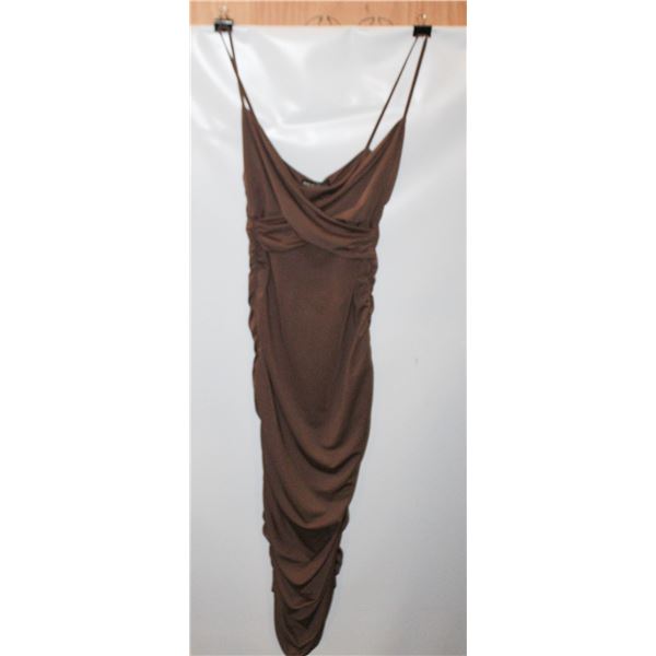 SHEIN M EU 38 EVENING DRESS BROWN