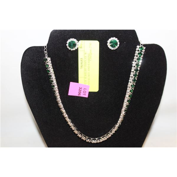 NEW JEWELRY DISPLAY W/ NECKLACE AND EARRINGS