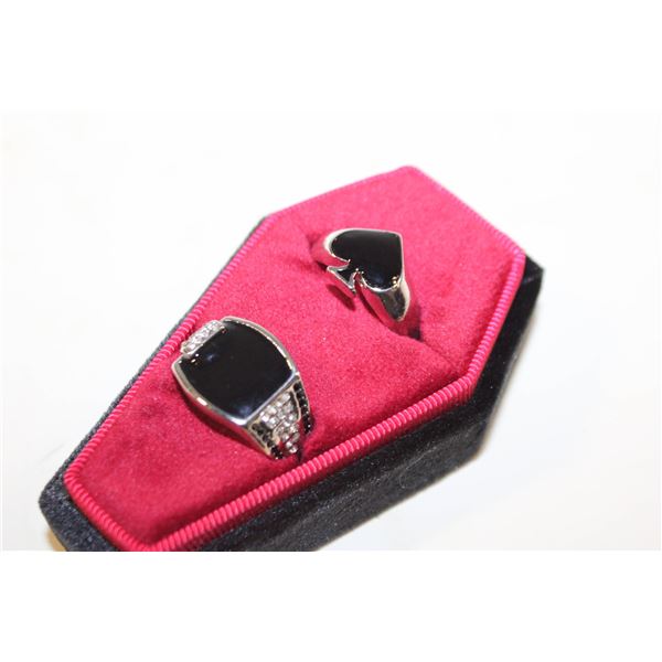 NEW 2PCS/SET RING SET SZ11