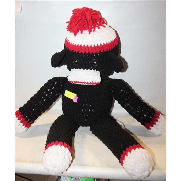 LARGE CROCHET SOCK MONKEY (36”)