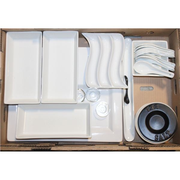 LARGE LOT OF PORCELAIN ENTERTAINING PARTY