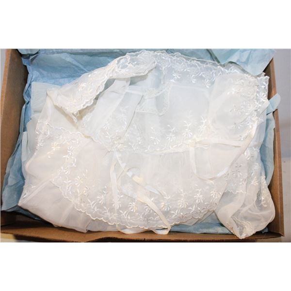 ANTIQUE EMBROIDERED INFANT GOWN/DRESS HANDMADE