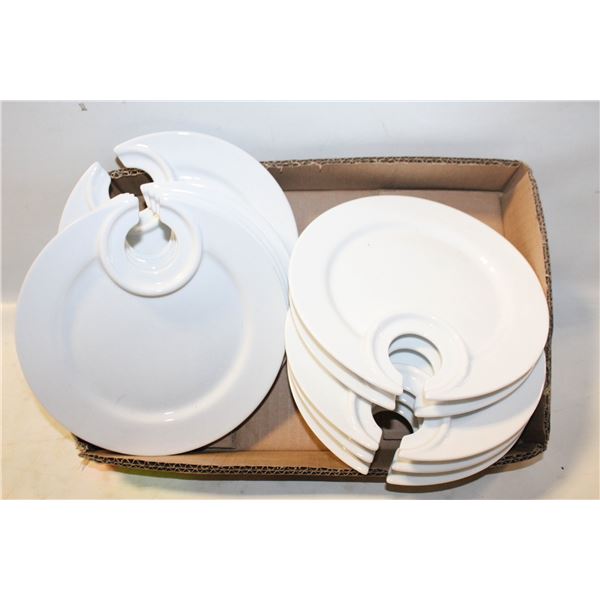 LOT F 10 ALFRESCO APPETIZER PLATES WITH WINE