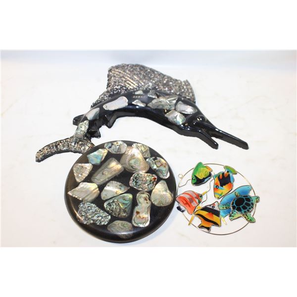 ESTATE GENUINE ABALONE INLAY PIECES +