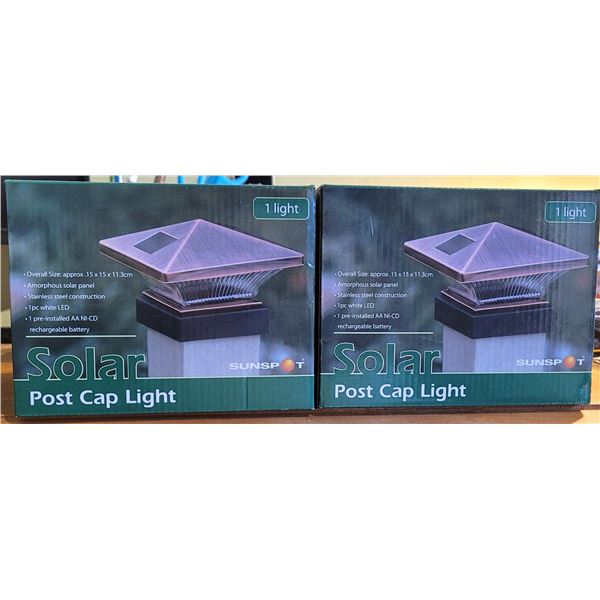 33)  LOT OF 2 COPPER COLORED SOLAR