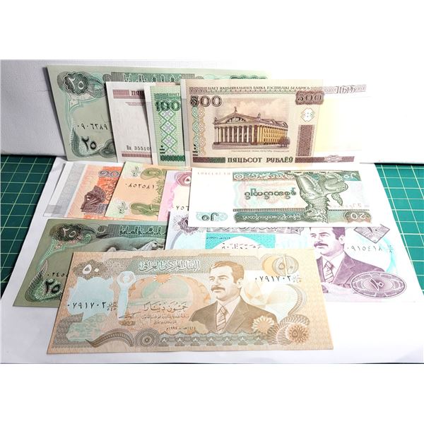 3)  LOT OF 11 ASSORTED UNCIRCULATED