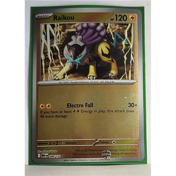 9)  POKEMON "RAIKOU" 48/132 FROM 2025