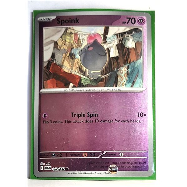 8)  POKEMON "SPOINK"  62/132 FROM