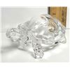 Image 1 : 16)  CLEAR CRYSTAL TORTOISE FIGURINE.