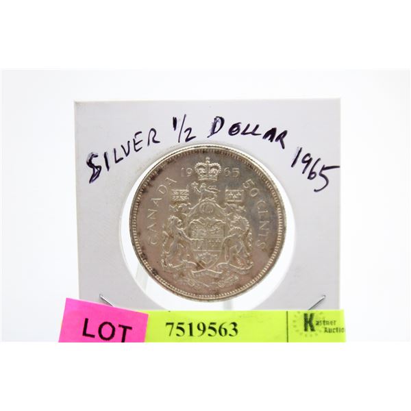 CANADA 1965 SILVER HALF DOLLAR