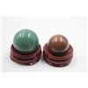 Image 1 : #217-NATURAL  TIGER EYE & AVENTURINE SPHERE BALL