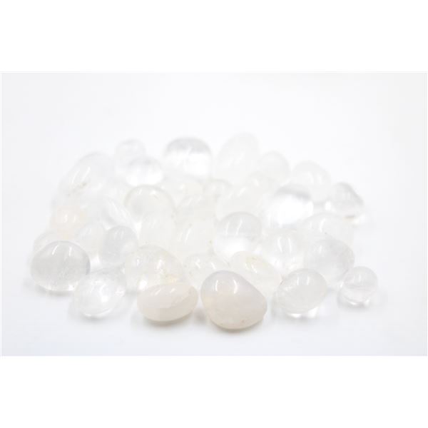 #163-NATURAL CLEAR QUARTZ  TUMBLE 750CT