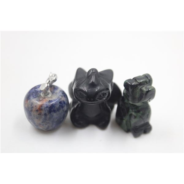 #254- NATURAL BLUE SPORT, GREEN JADE, BLACK ONYX