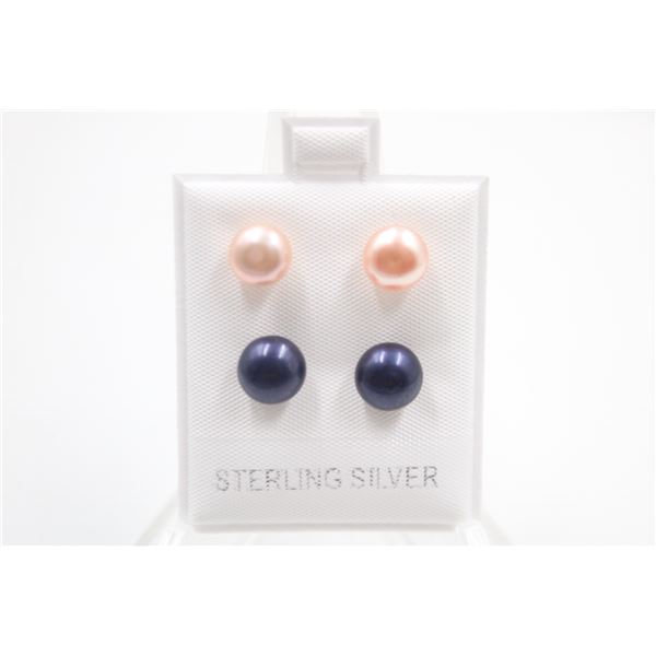 #152-NATURAL AKOYA PEARL STUD EARRINGS
