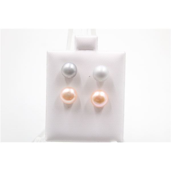 #148-NATURAL AKOYA PEARL STUD EARRINGS