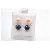 Image 1 : #144-NATURAL AKOYA PEARL STUD EARRINGS