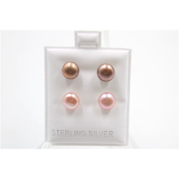 #132-NATURAL AKOYA PEARL STUD EARRINGS
